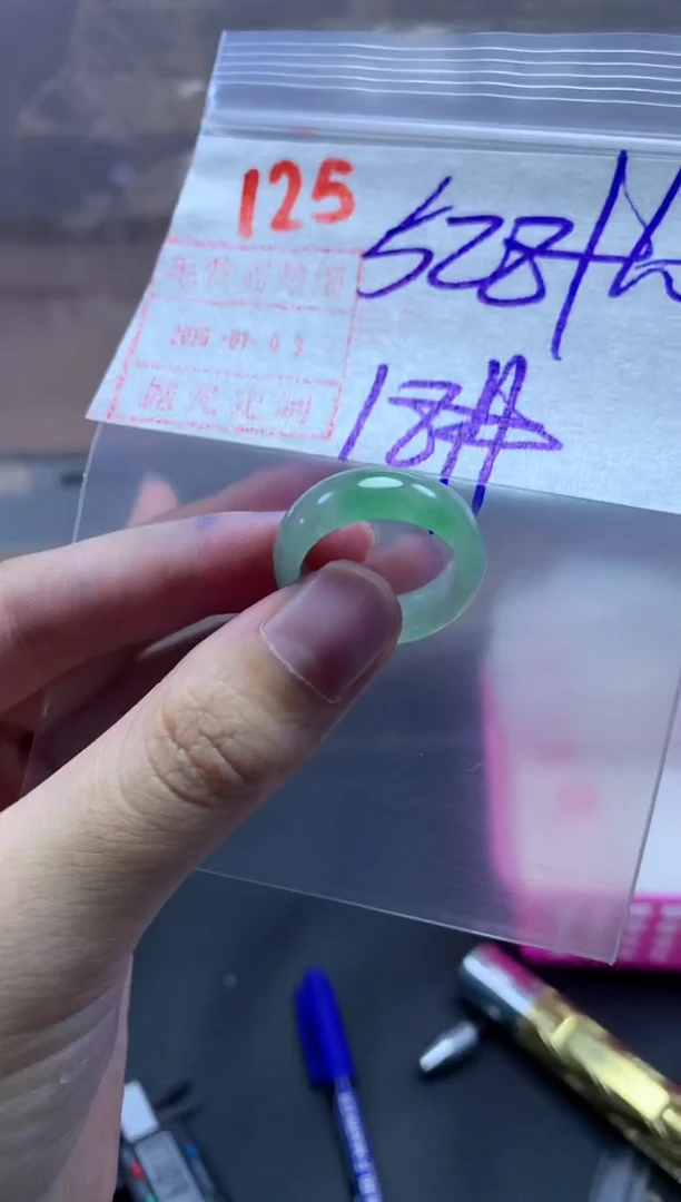 未镶嵌定制翡翠戒圈18#538毛货需精细抛光