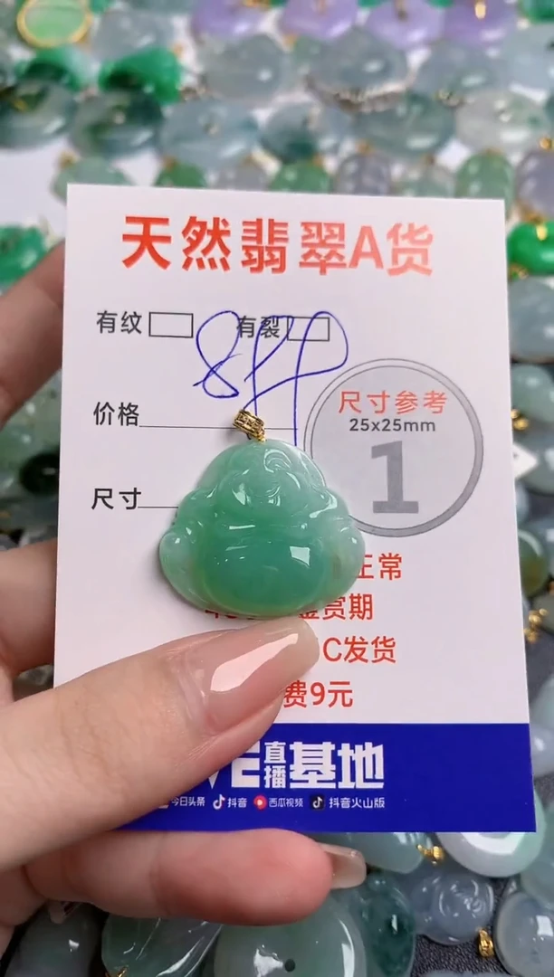翡翠18K金镶嵌颈饰23001783