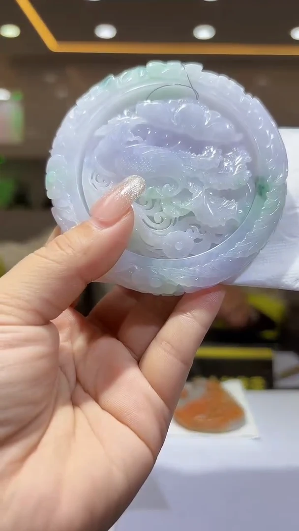 未镶嵌定制翡翠彩**霞33/0103/C/手镯