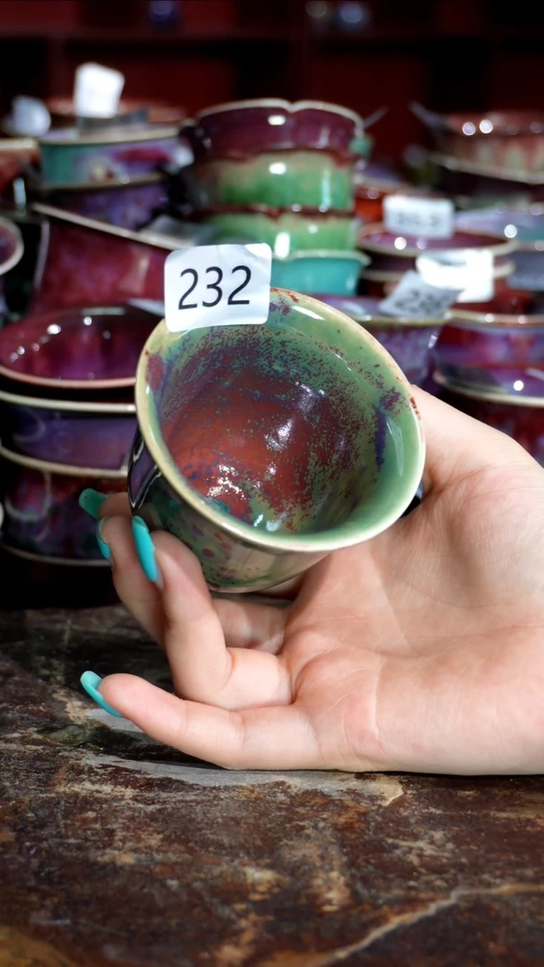 摆件精品窑变钧瓷茶器