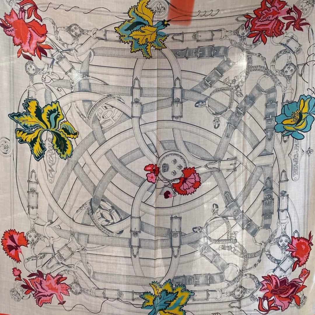 全新未使用 Hermes/爱马仕 【小花念念】围巾