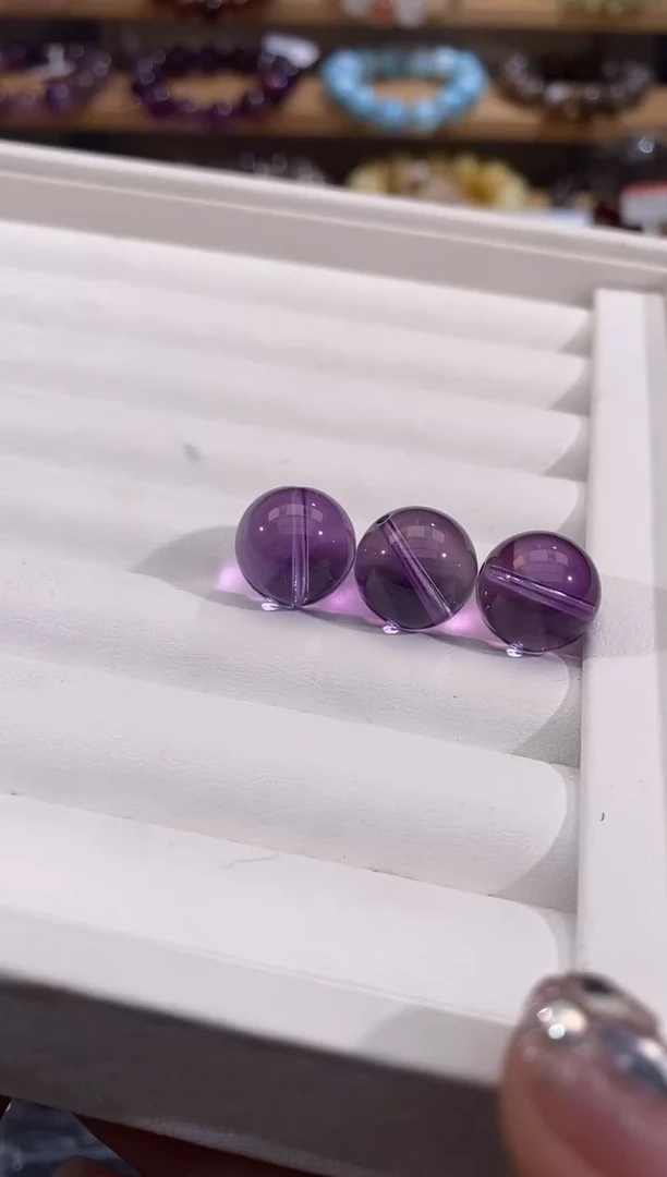 水晶手链未镶嵌紫水晶单珠13+多样性发一