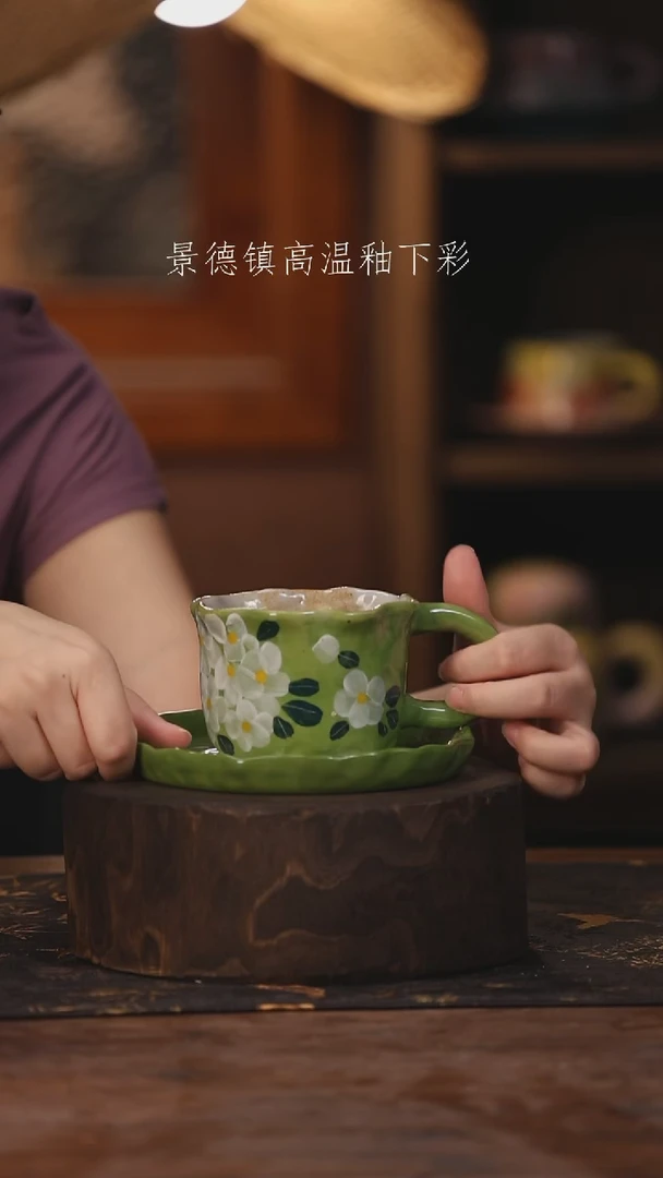 陶瓷景德镇高温釉下手绘陶瓷004