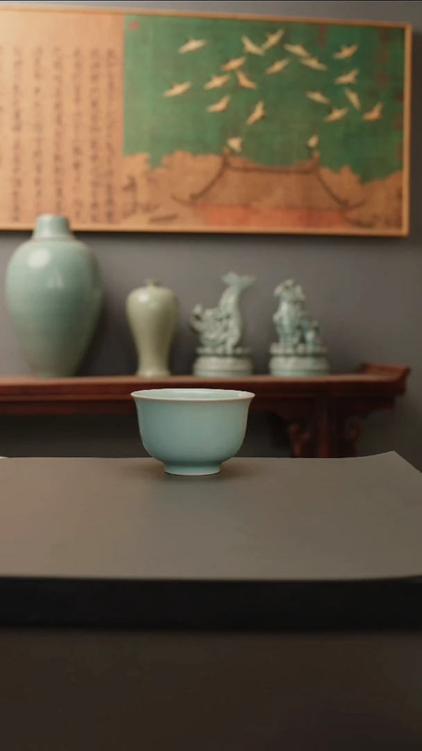 杯仿古釉原矿   压手杯 微瑕