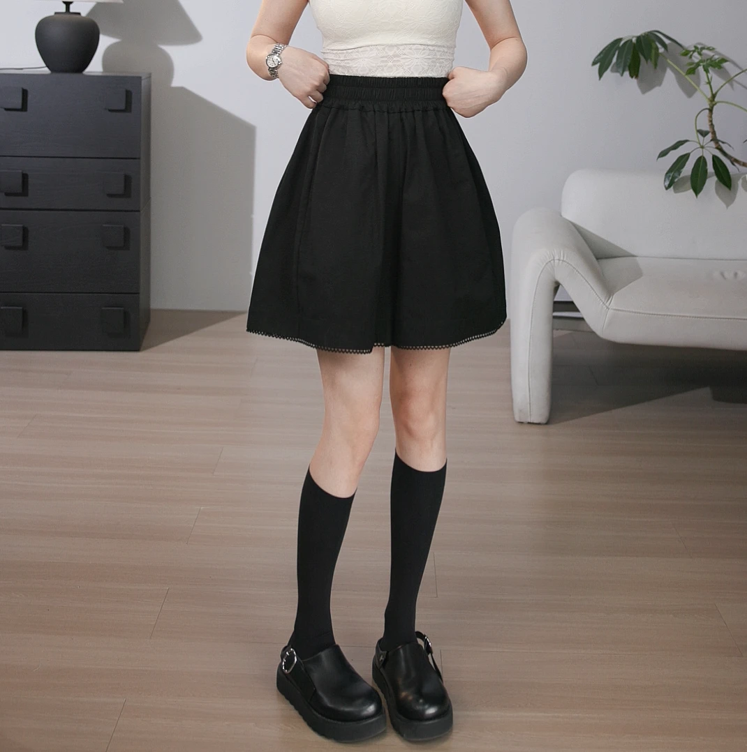 【兜兜家】夏季新款镂空小边百搭显瘦短裤