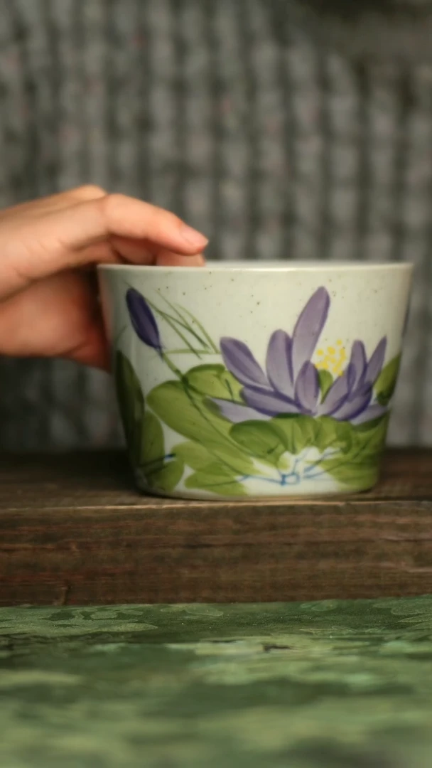 陶瓷青诗集手工手绘瓷器