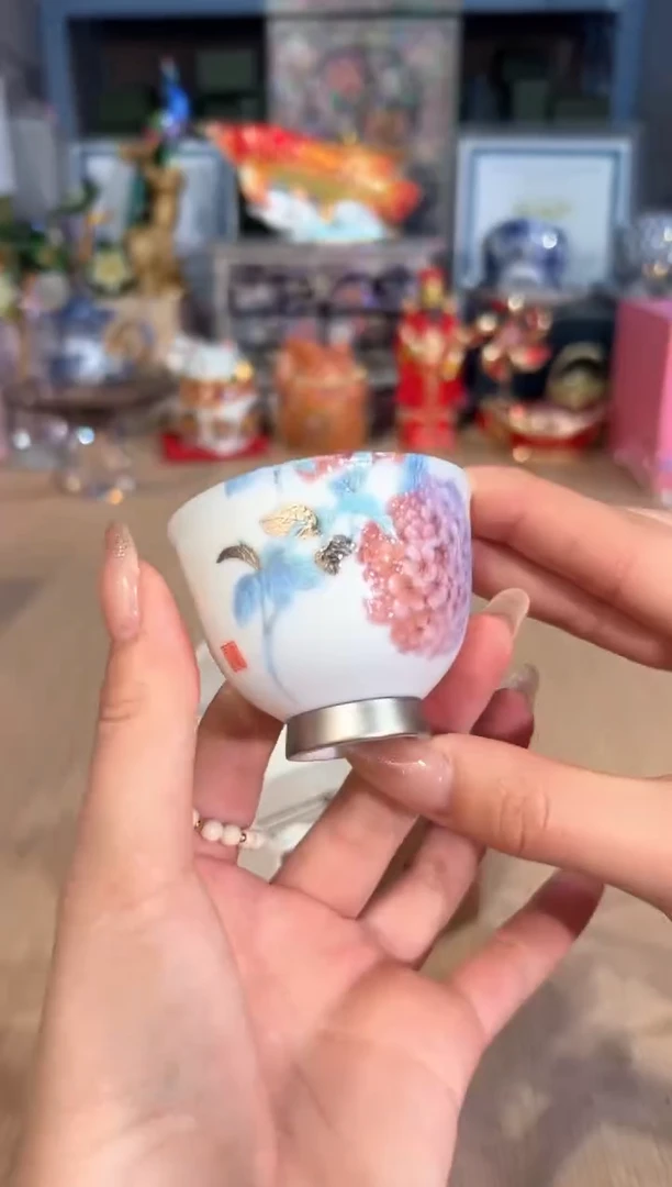 【闪购商品】杯61宫礼绣球花小茶杯