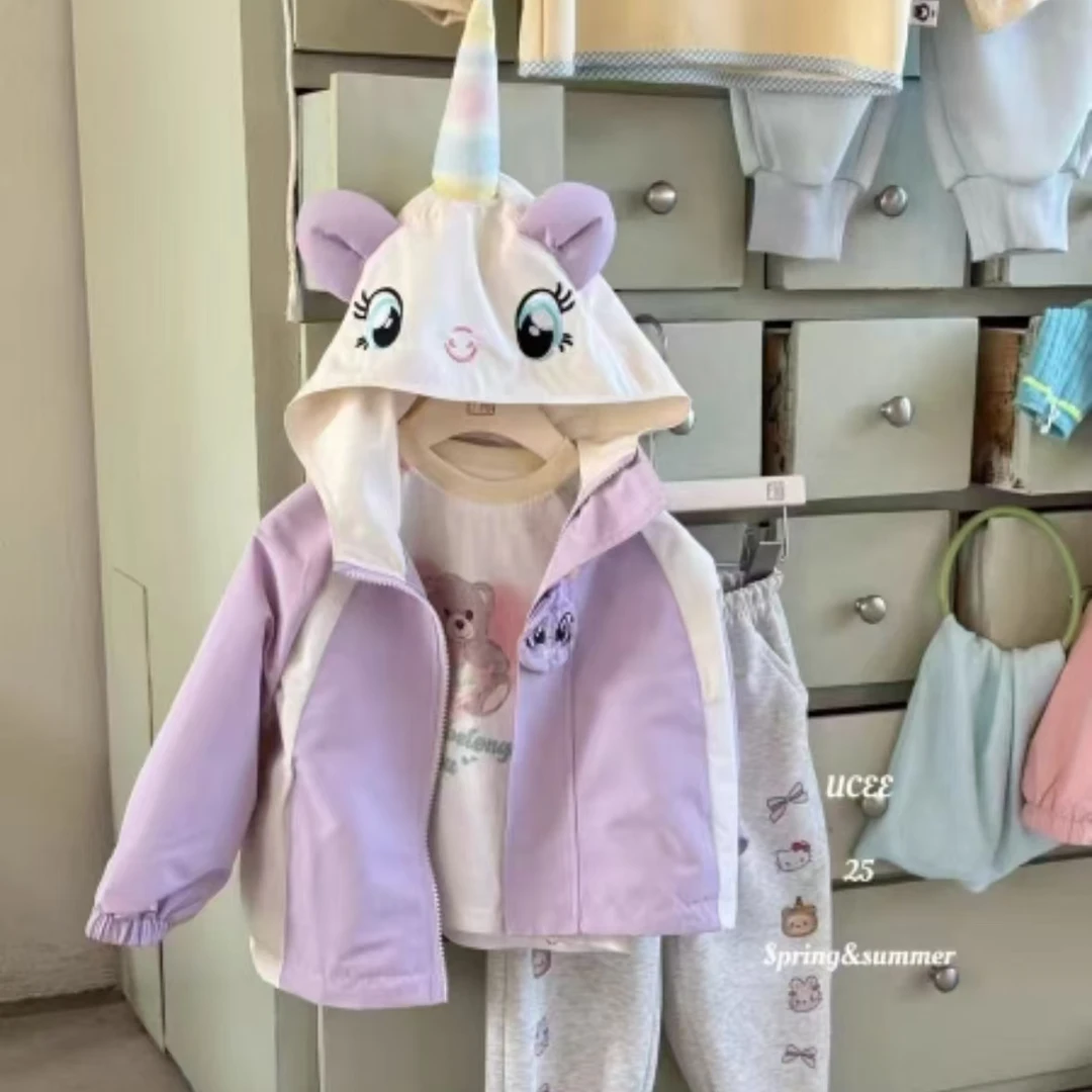 紫【独角兽春款外套】春款季女童新款外套童装