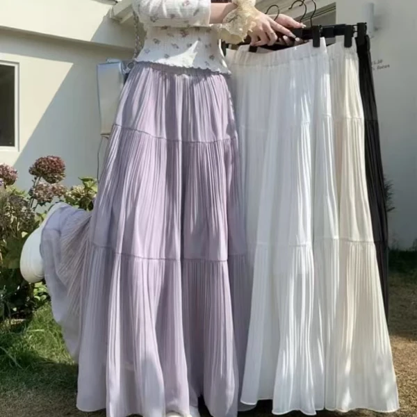 【运补6-10】2025新款纯欲气质高腰显瘦A字半身长裙