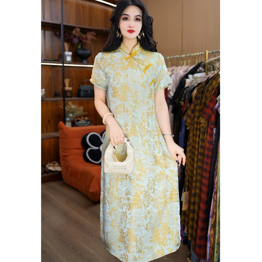 1192-10新款舒适时尚印花连衣裙