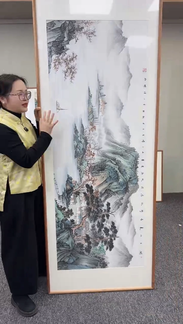 国画仿古文人山水210*80