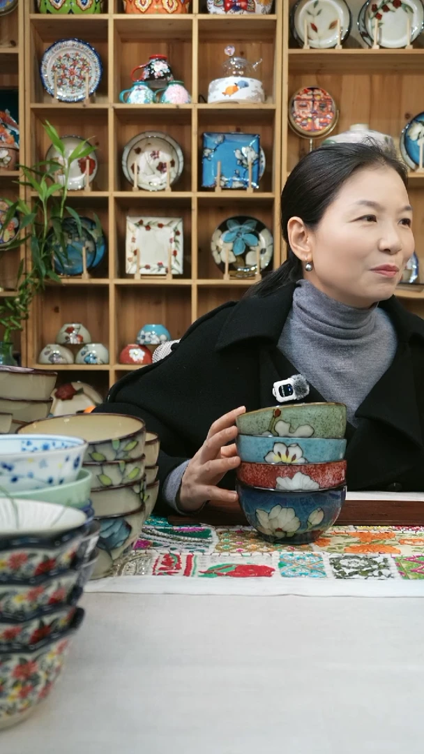 瓷片小可陶瓷高温四只米饭碗