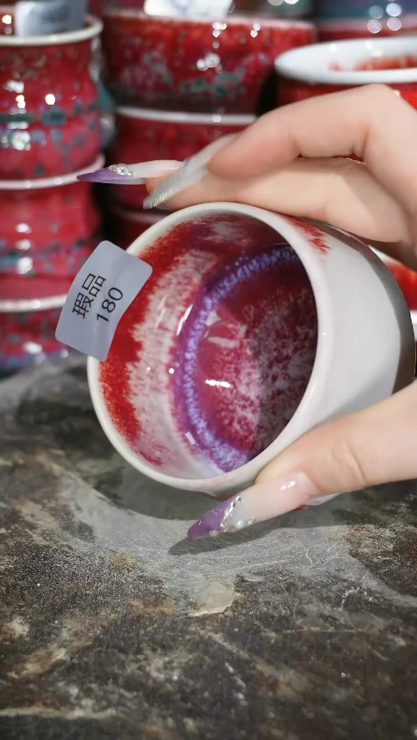 摆件陶精品窑变钧瓷茶器