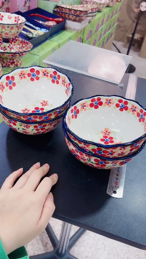 瓷6.5花边面六个-粉黛