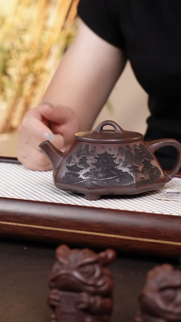 茶壶紫砂紫砂石瓢