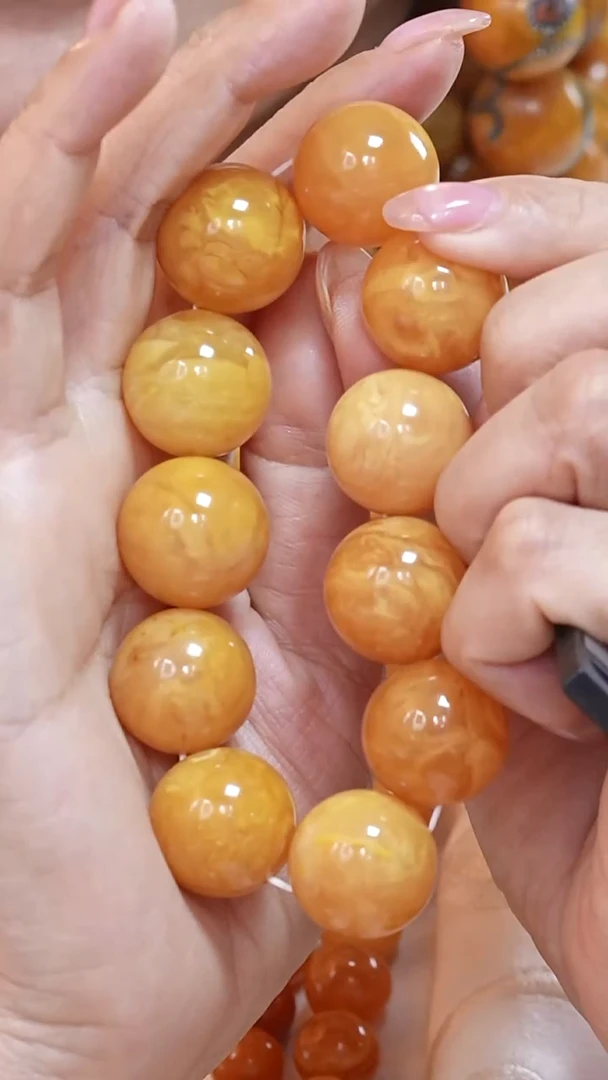 蜜蜡颈饰未镶嵌8352天然蜜蜡珠宝奇石云端妖孽全部保真