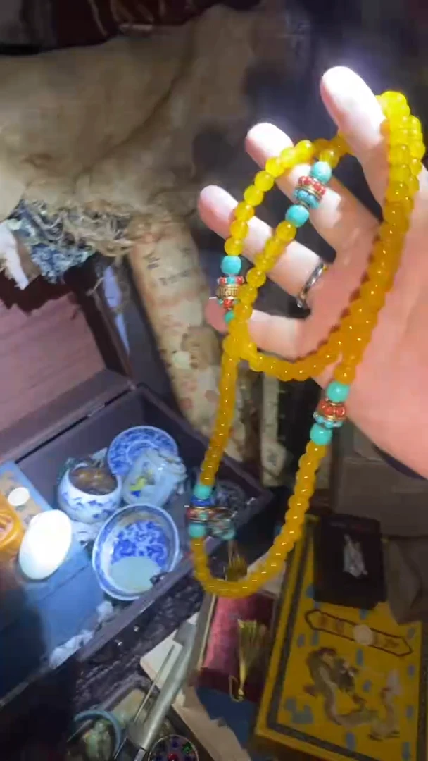 翡翠未镶嵌颈饰福利-黄斐长串复古工藝--优选