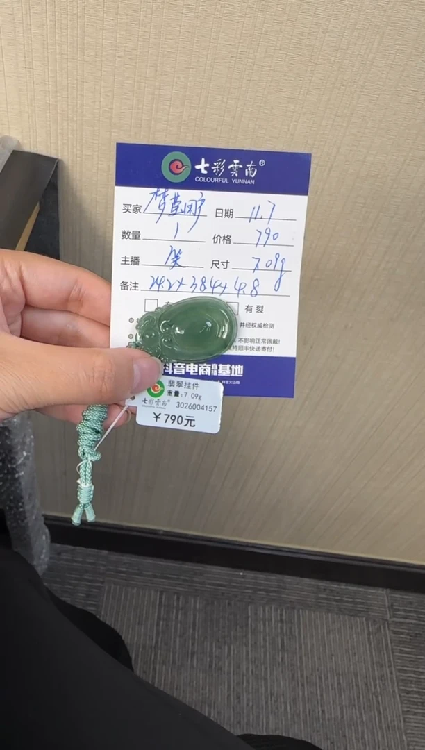吊坠(赠链)未镶嵌翡翠梦****4满绿