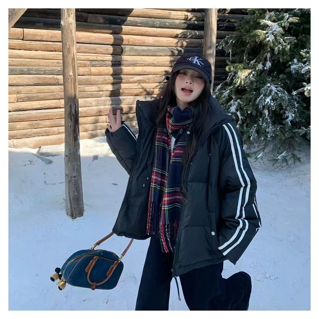 2095三色编制条纹90白鸭绒羽绒服！巨！好！看！