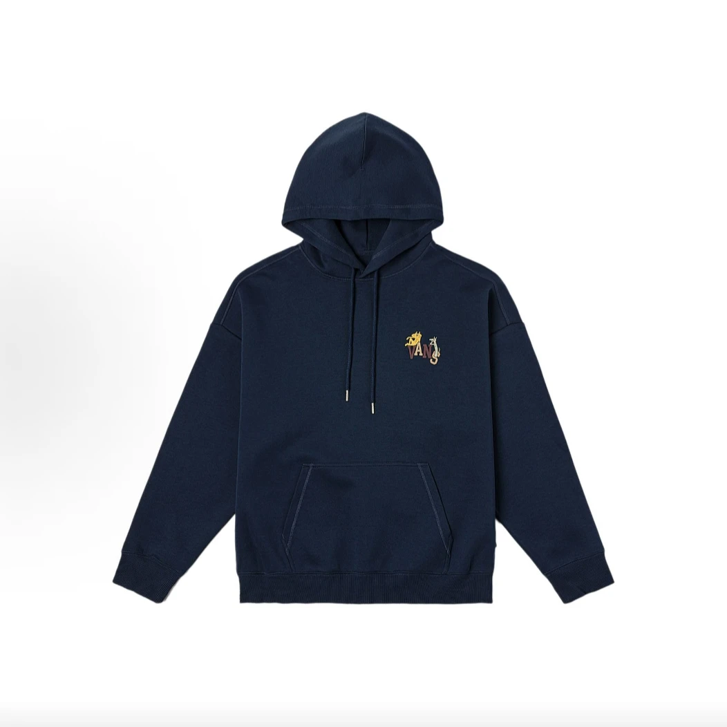 Vans SS25 舒适百搭连帽卫衣 男女同款 深蓝色VN000NEBLKZ