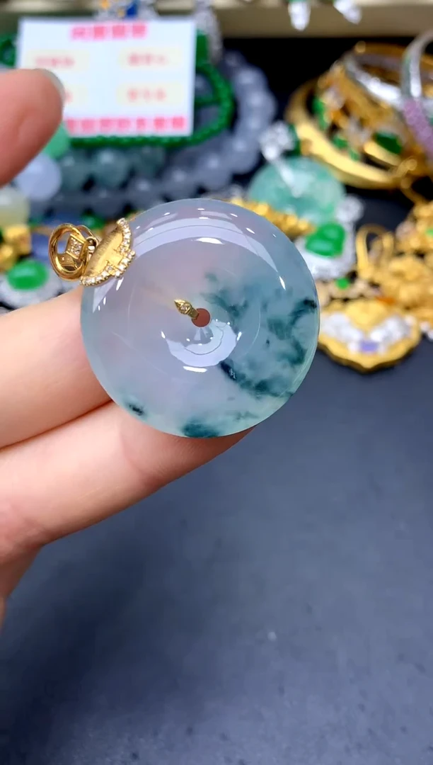 颈饰18K金镶嵌翡翠309 -中国好珍宝