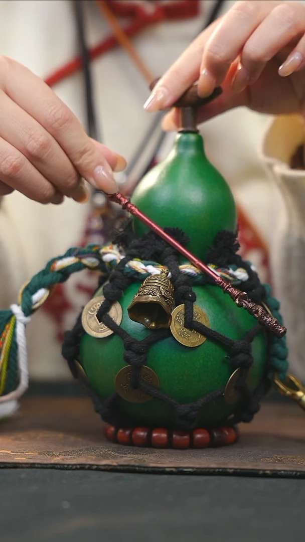 【闪购商品】RY228大漆酒葫芦不包手串及旋转底座