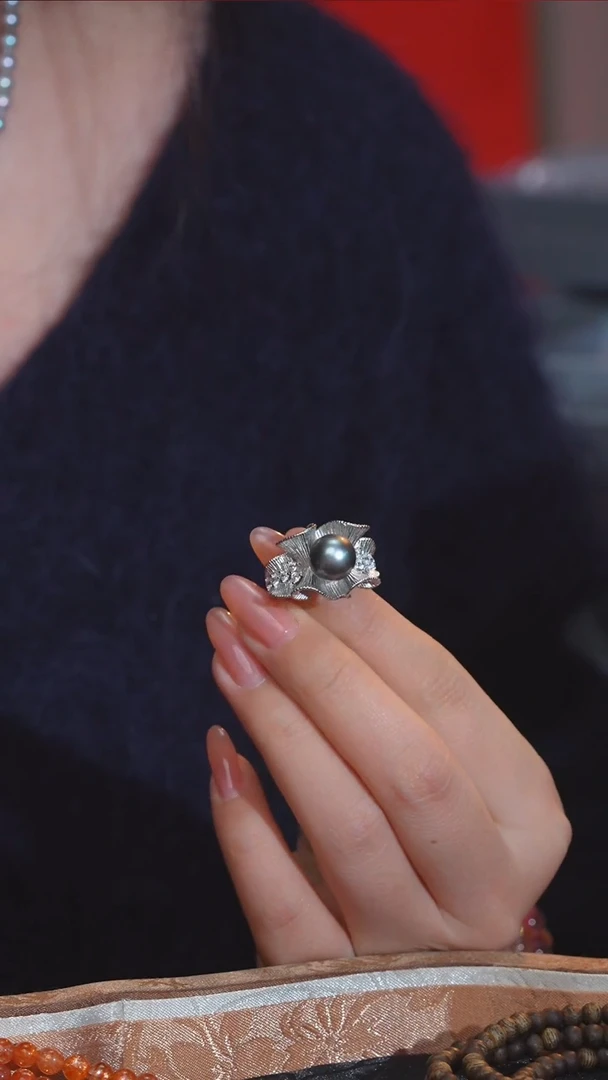 【闪购商品】海水珍珠戒指未镶嵌多样性发 卡8-9@@N7537