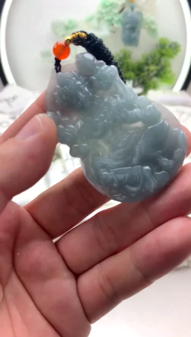 翡翠未镶嵌颈饰观音2