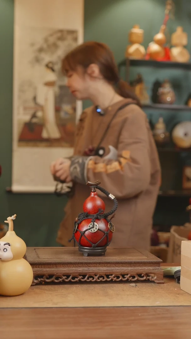 【闪购商品】213号精品天然大漆工艺防渗内胆酒葫芦~