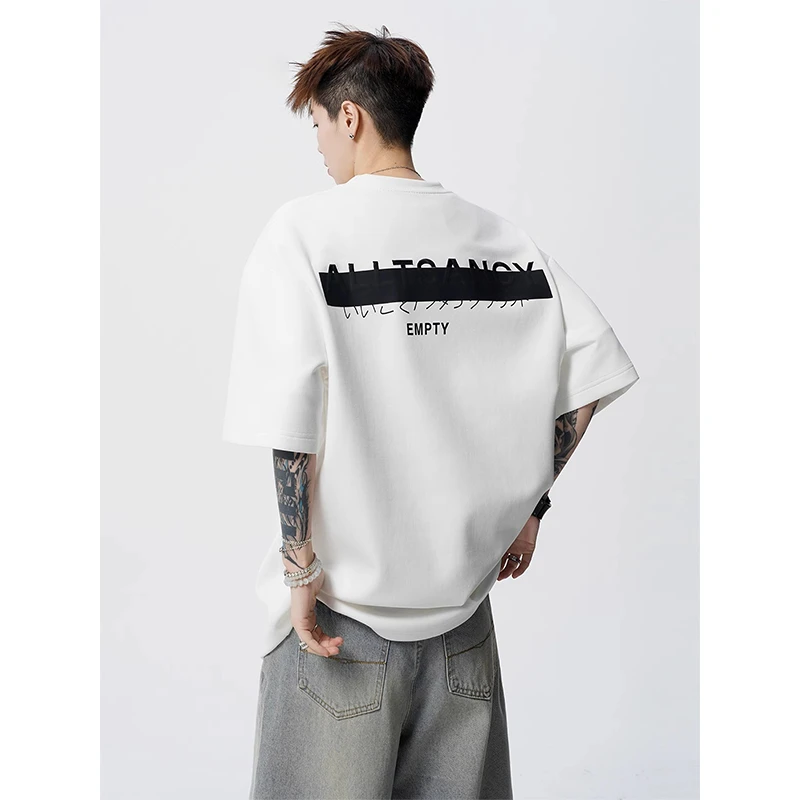 徐太浪美式印花情侣短袖男春季潮牌痞帅涂鸦T恤高街百搭休闲上衣