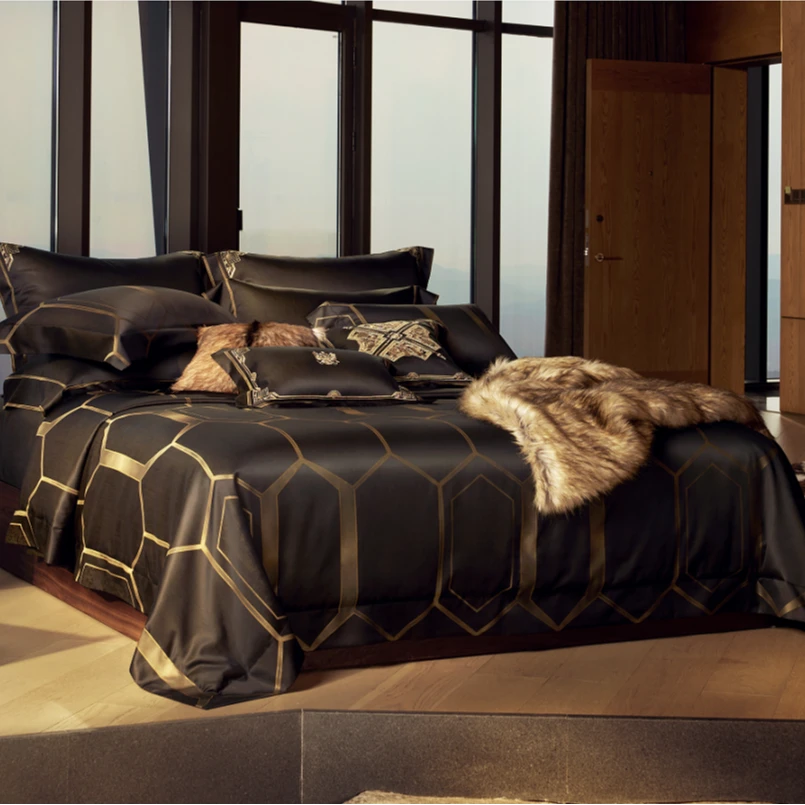 MINE/寐埃及长绒棉色织提花四件套 super boss