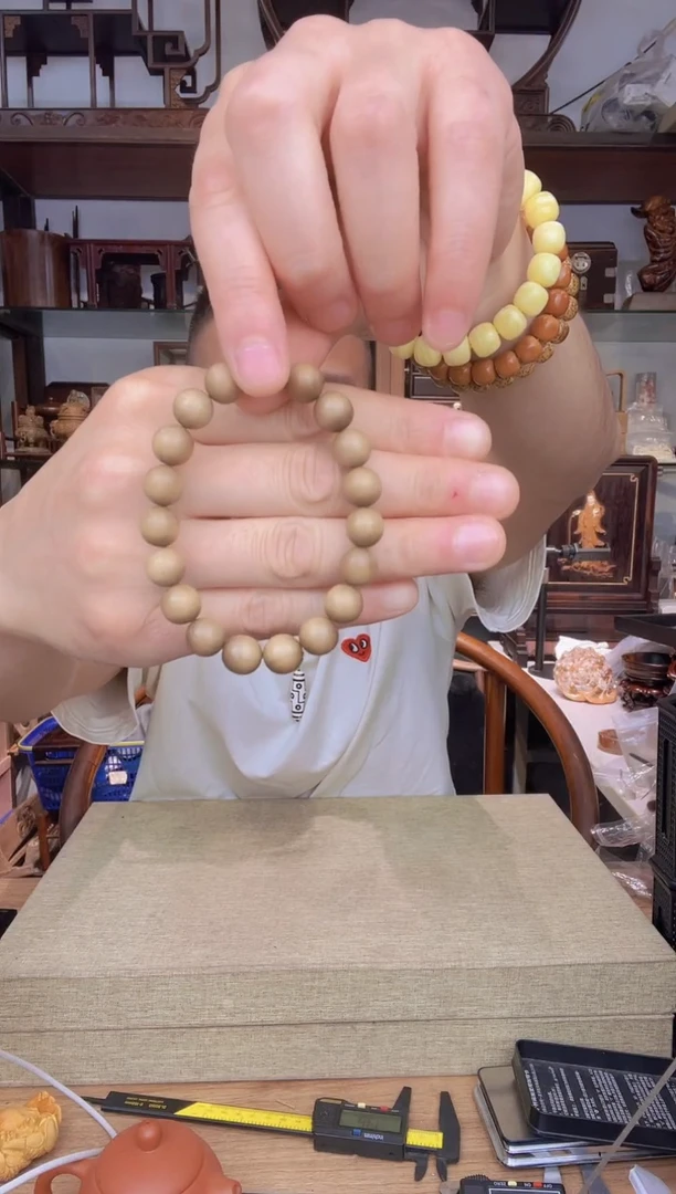 乌木类架子334老山檀1.0圆珠单圈手串