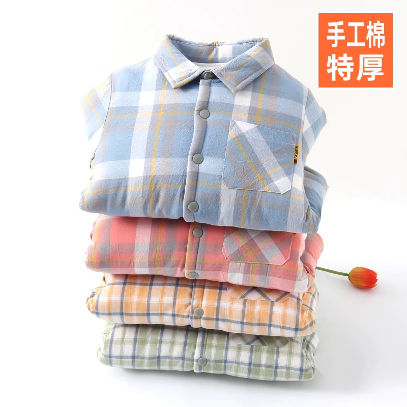 棉花棉袄宝宝冬季加厚保暖儿童棉衣内胆手工纯棉男童婴儿外出棉服