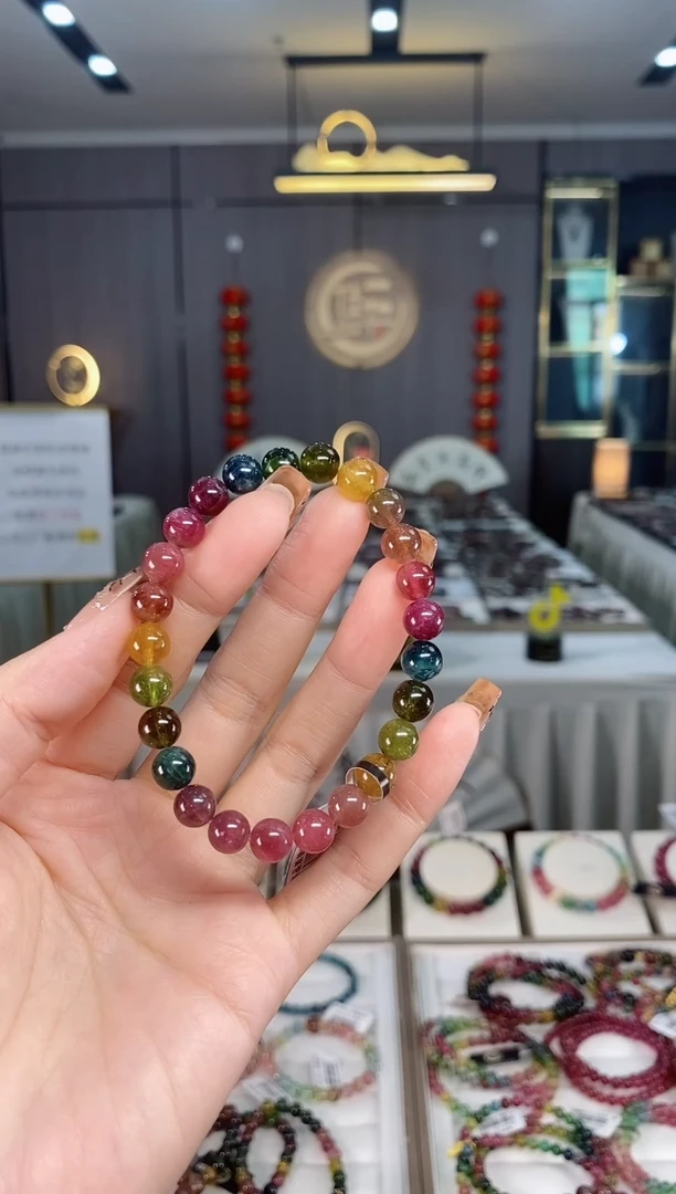 未镶嵌老矿碧玺单圈手串7mm+碧玺dan多样性发货一条