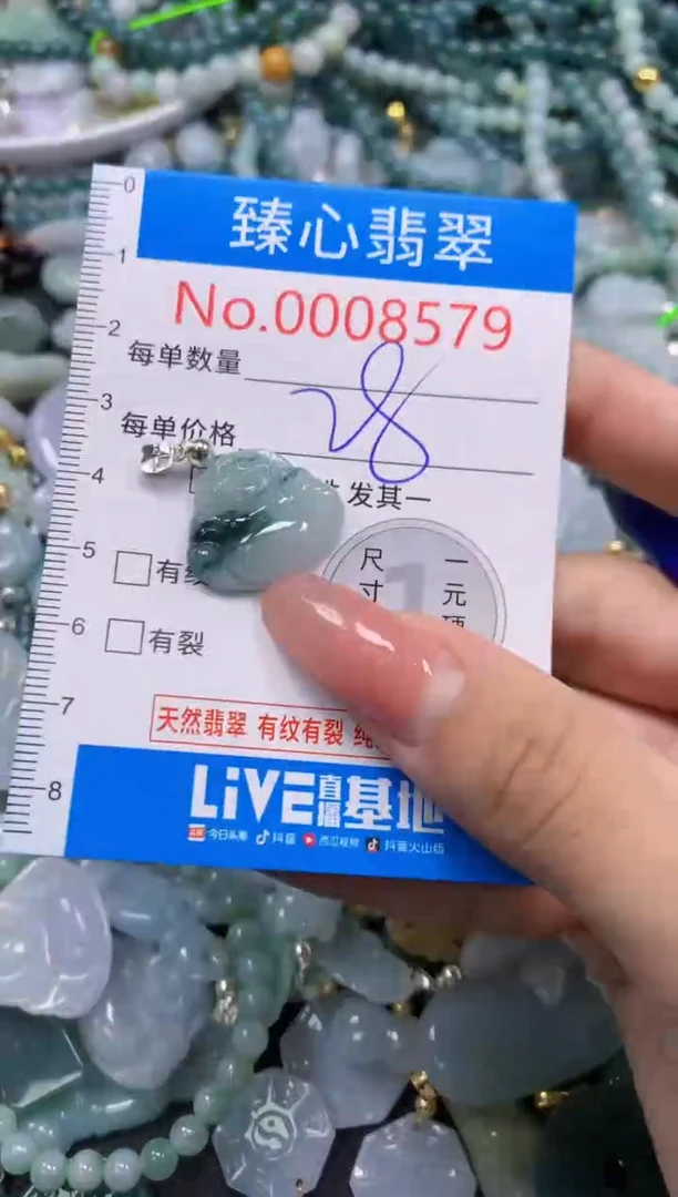 翡翠未镶嵌颈饰8579