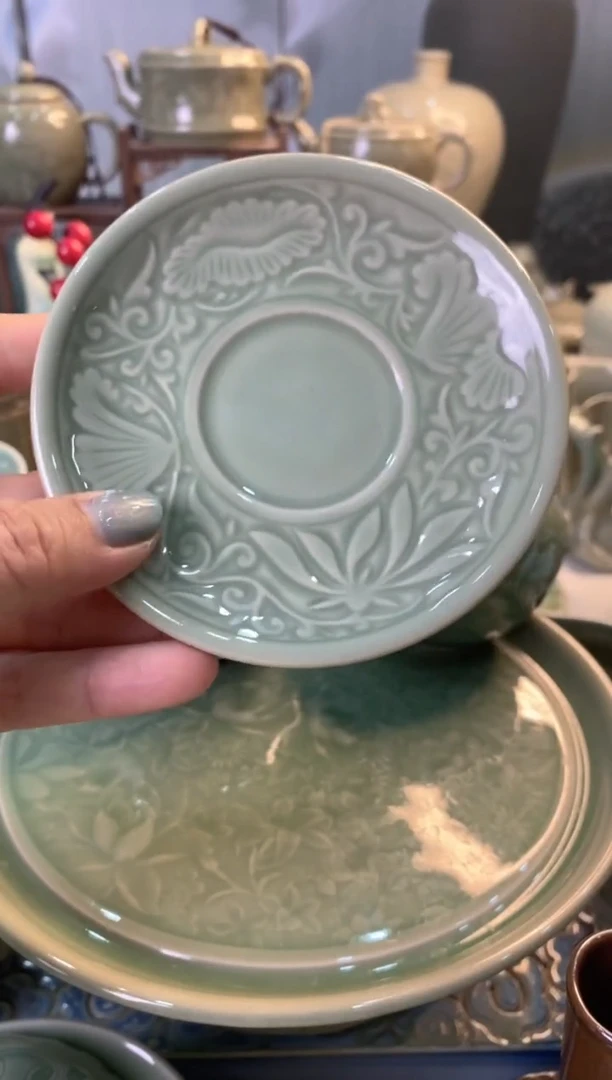 耀州窑瑕疵处理大号莲纹【底托】