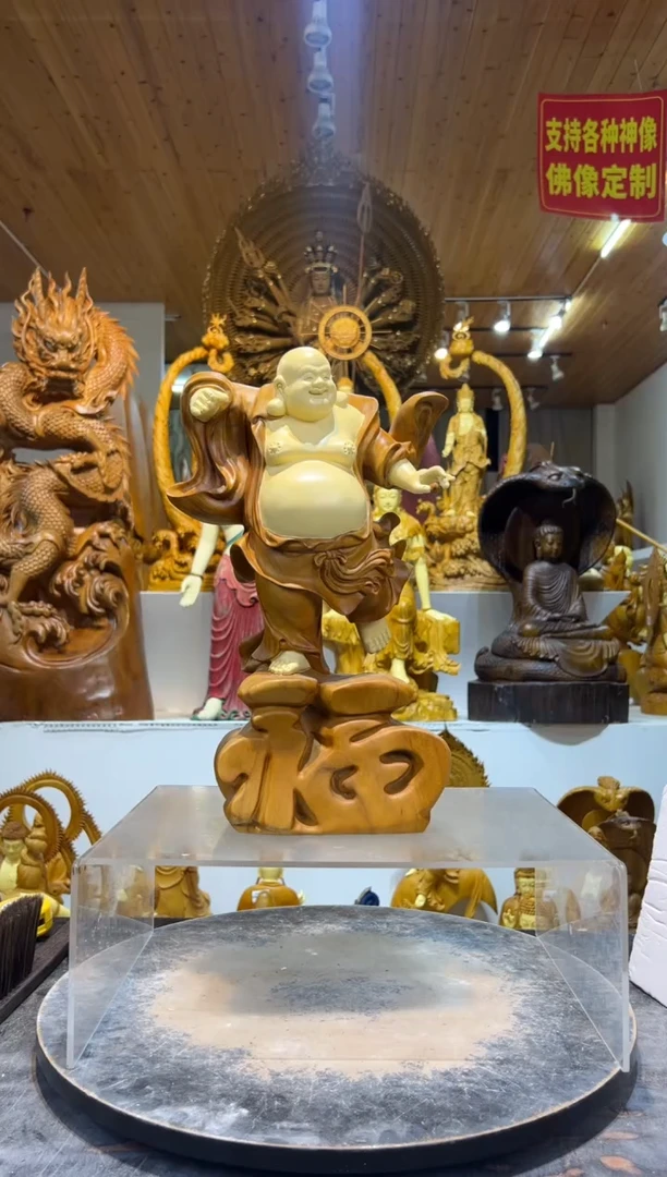 香樟木弥勒佛42cm