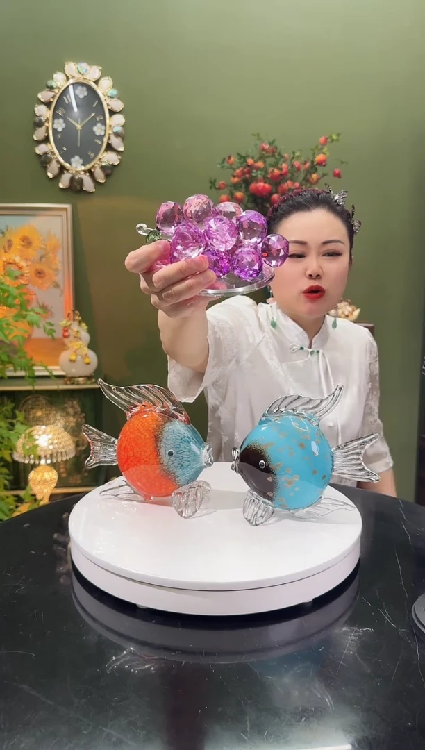 人造水晶紫气东来葡萄