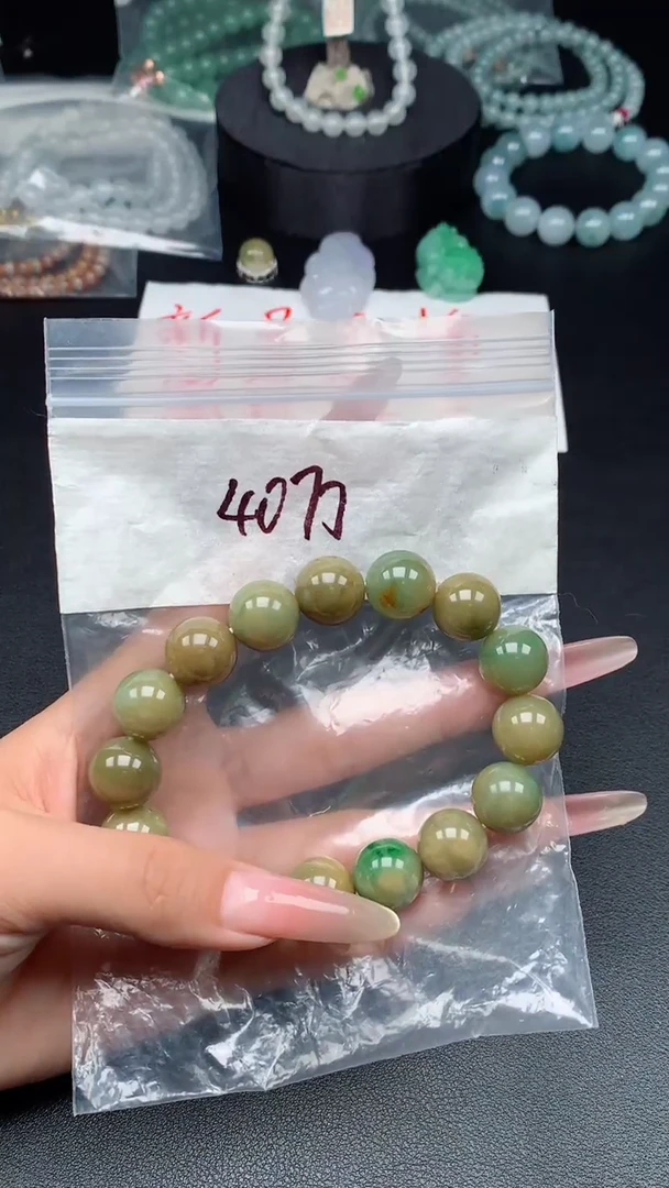 未镶嵌定制翡翠翡翠手串15