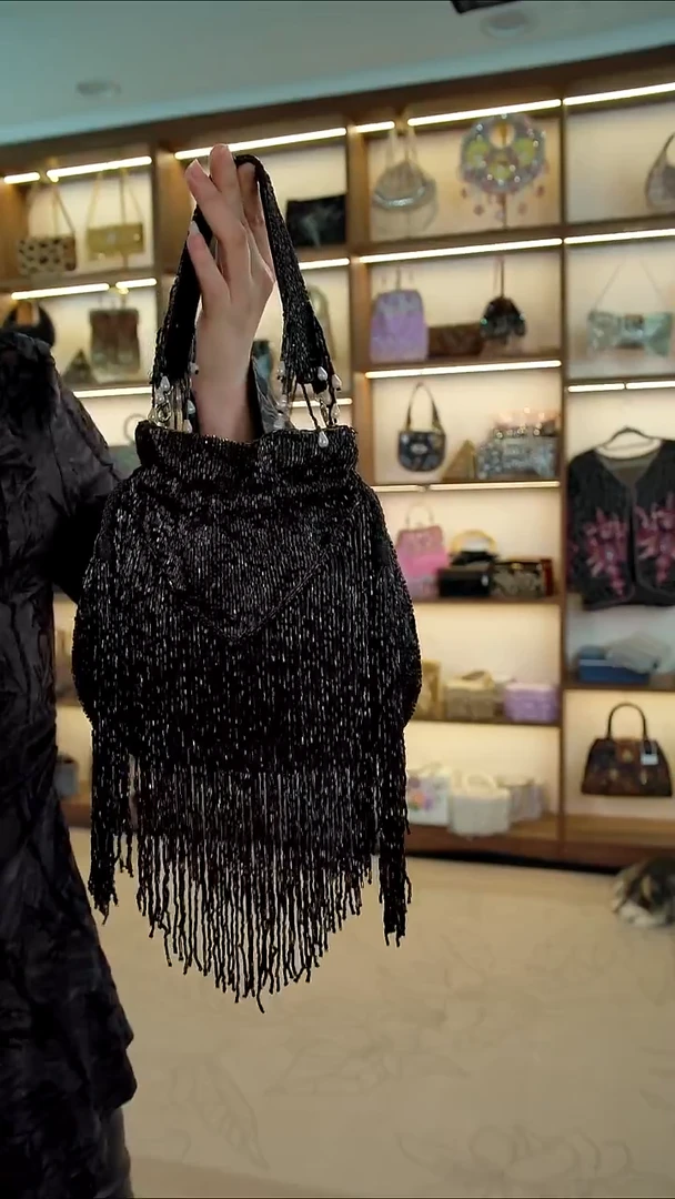 织物35百格汇手工串珠包