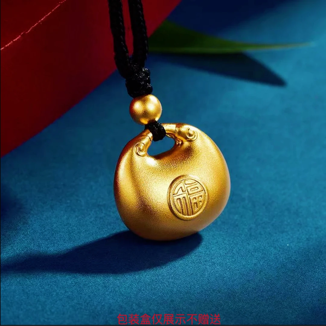 合金吊坠 古法福牌小胖福好运珠吊坠 盒子不送
