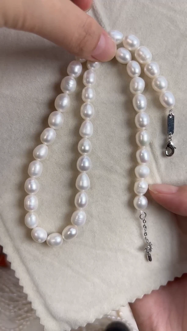 未镶嵌8淡水珍珠大胖米*强光珍珠项链8mm无核