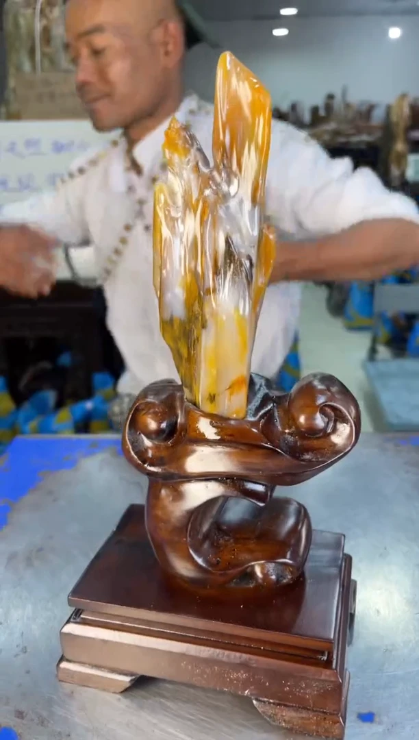 未镶嵌摆件硅化玉32