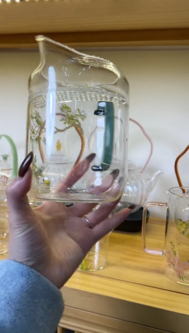 手工艺品玻璃遇器梨花白燕月牙大公杯啊