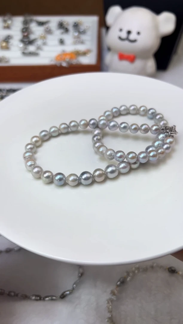 颈饰银S925镶嵌海水珍珠珍珠