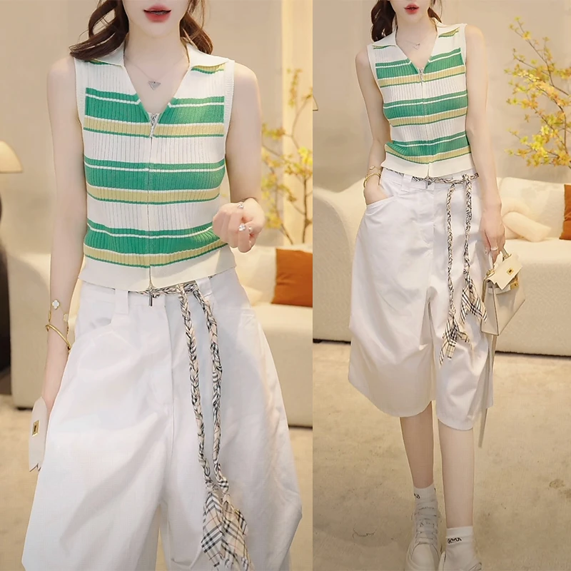 时尚慵懒风气质褶皱设计工装裤2025年夏季新款外穿通勤女装休闲裤