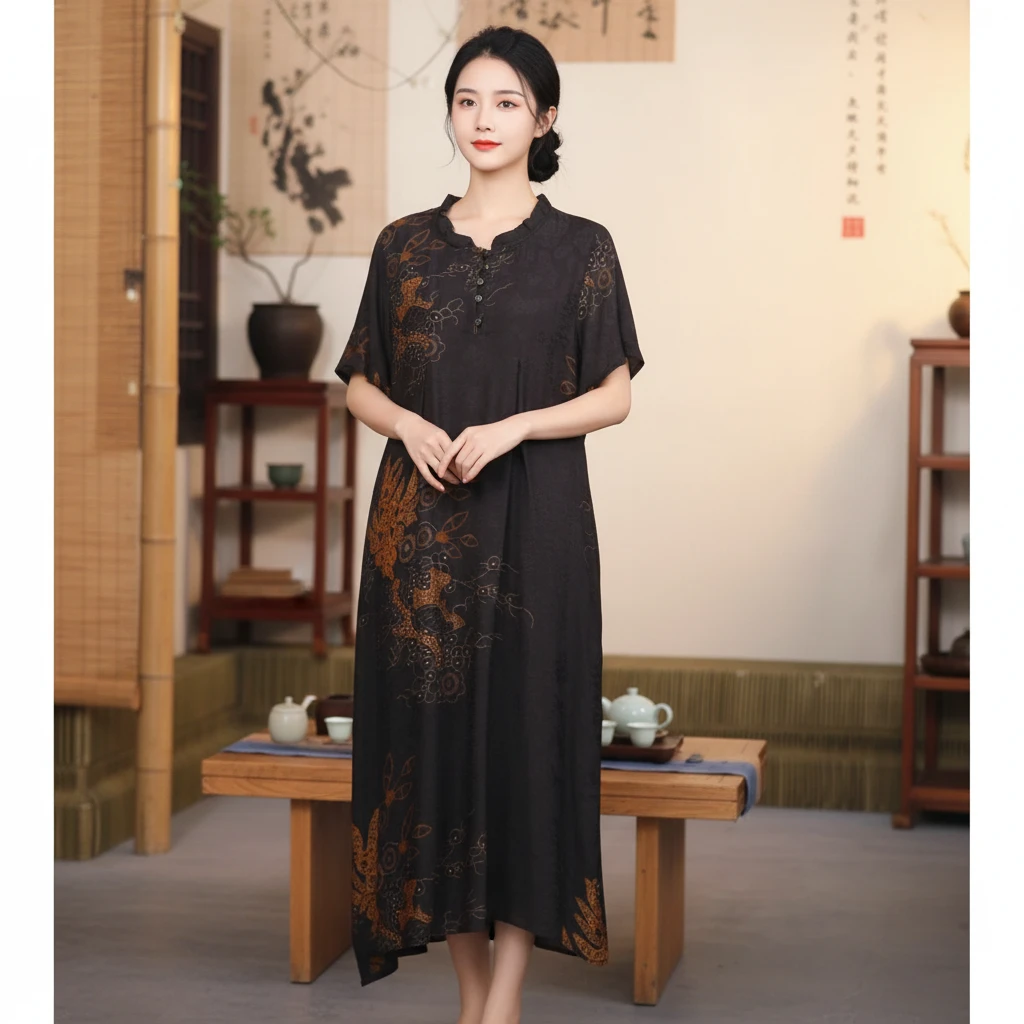 新款高级感显瘦轻奢连衣裙5707