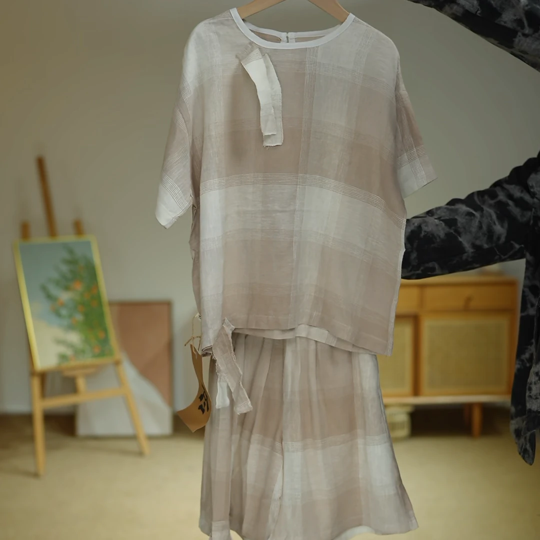 063406【叁】文艺格子套装