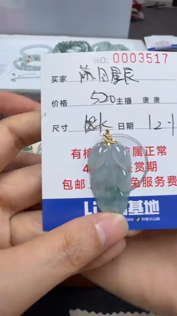 18K金镶嵌挂件翡翠?****?目星辰3517