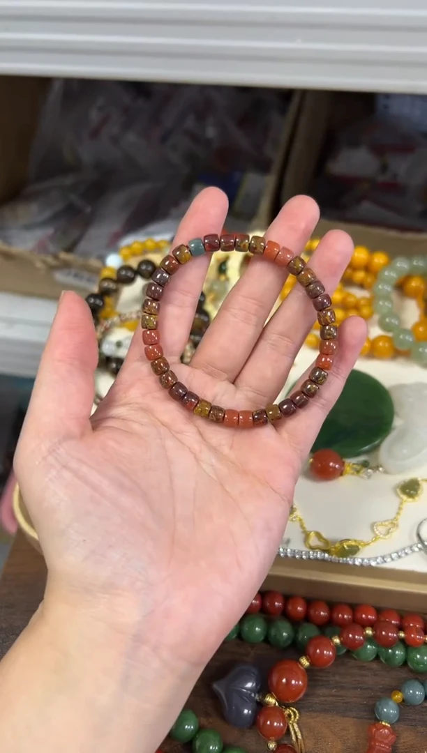 未镶嵌手链玛瑙/玉髓北飘战国红玛瑙精工直切手链[60]